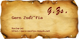 Gern Zsófia névjegykártya